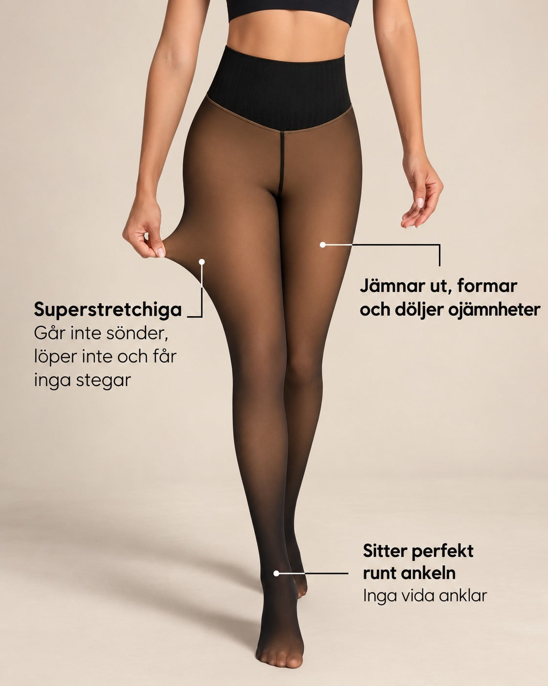 Duralíe™ - Fleeceforede Strømpebukser